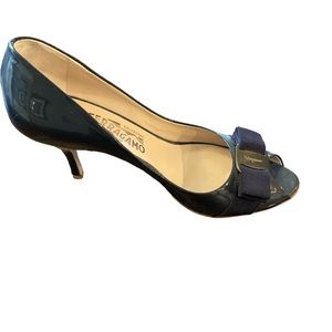 FERRAGAMO Peep Toe Pump. Excellent condition!